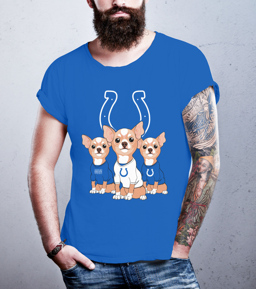 Indianapolis Colts Chihuahua Trio T-Shirt