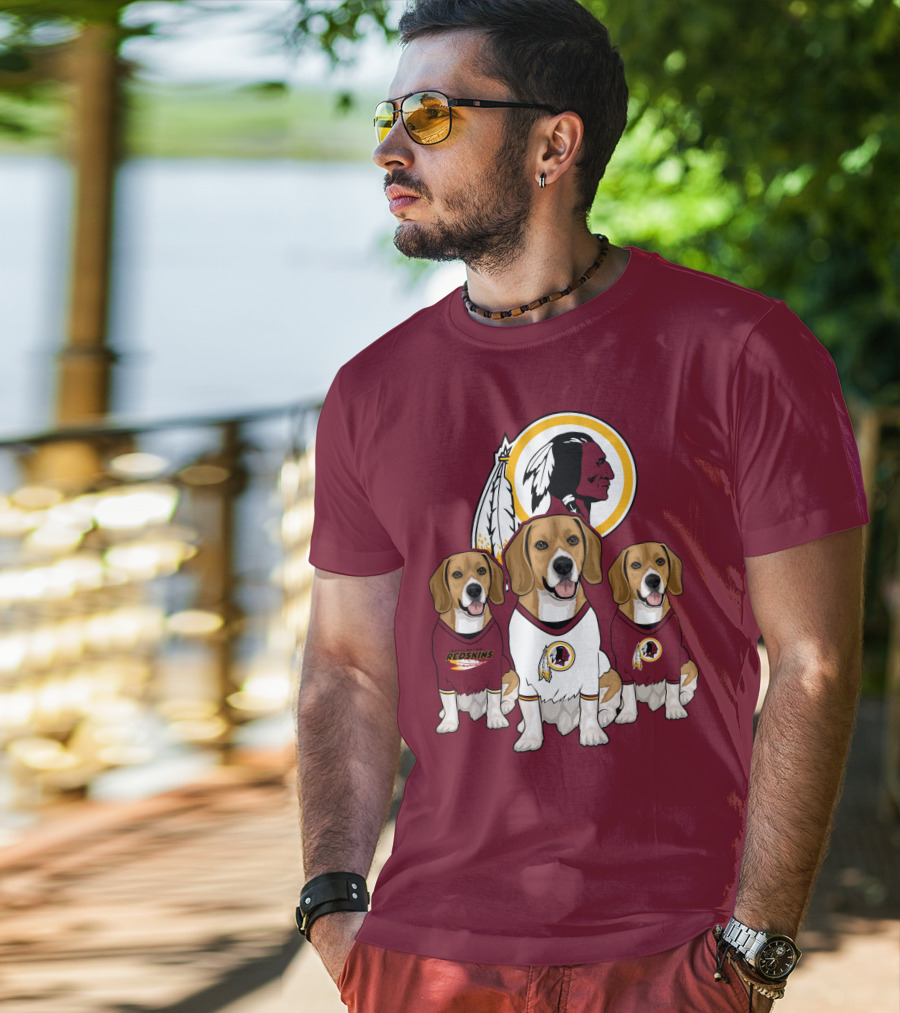 Washington Football Team Beagle Trio T-Shirt