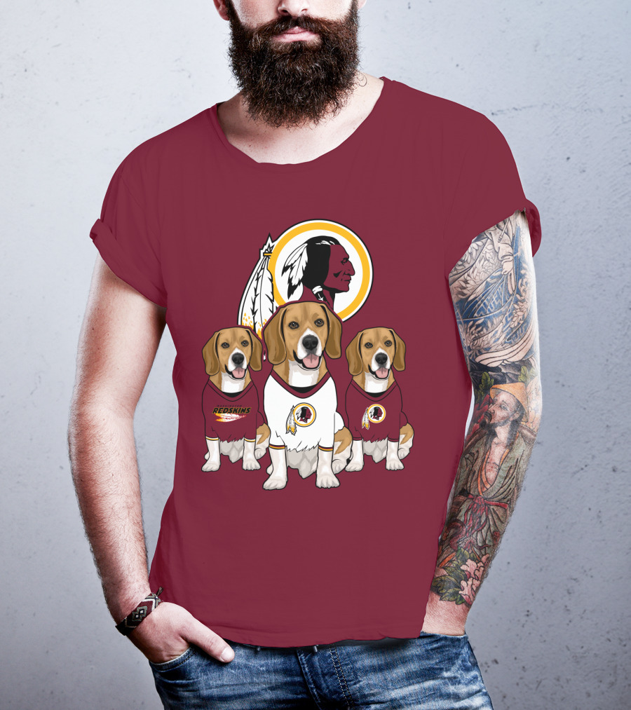 Washington Football Team Beagle Trio T-Shirt
