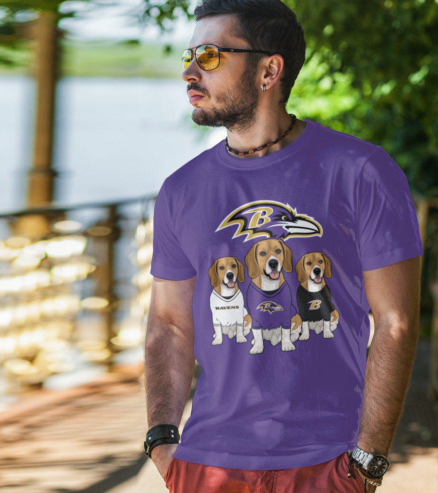 Baltimore Ravens Beagle Trio T-Shirt