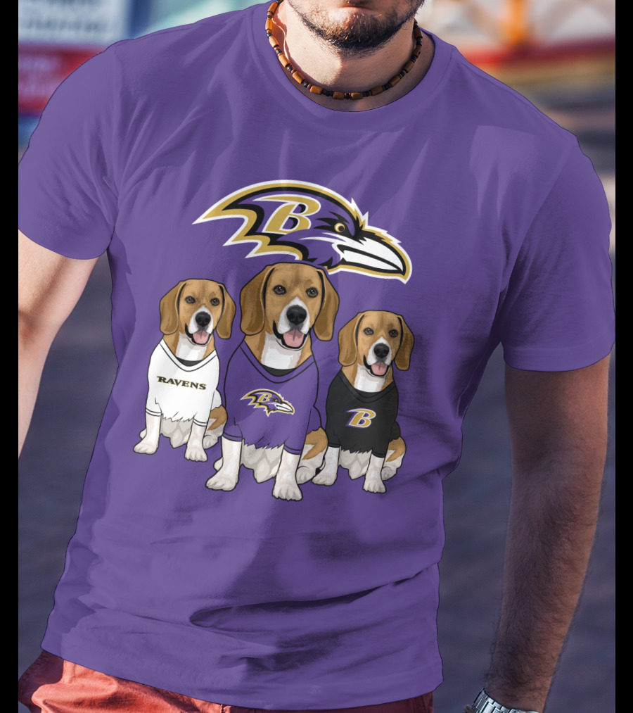 Baltimore Ravens Beagle Trio T-Shirt