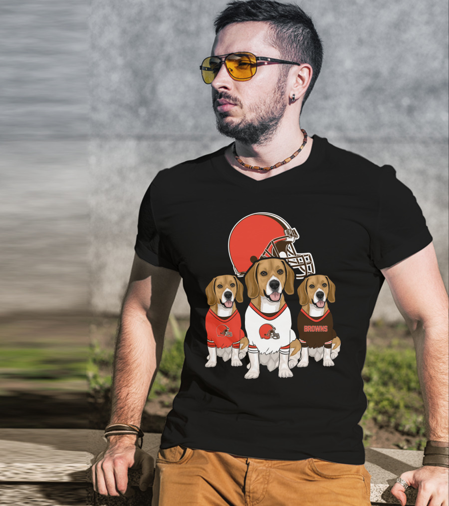 Cleveland Browns Beagles T-Shirt