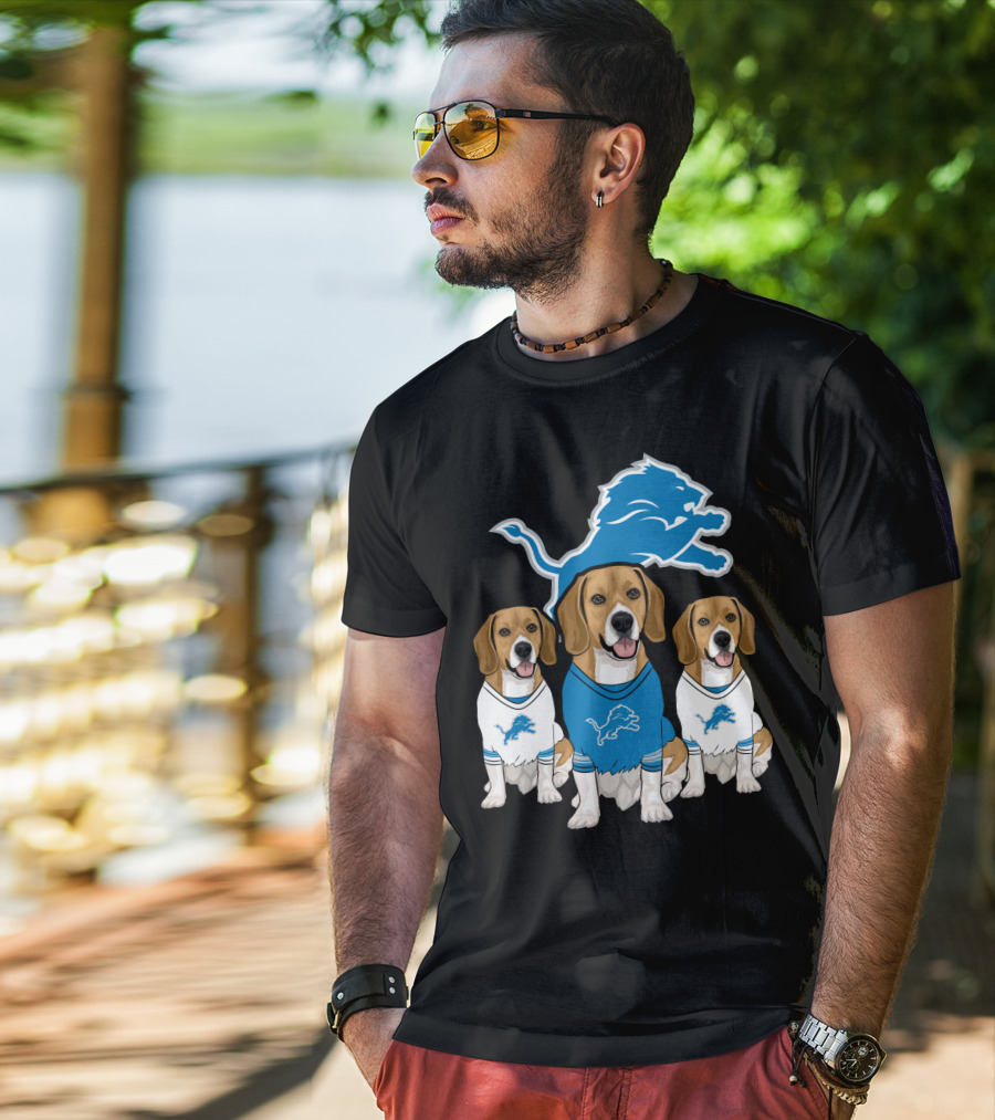 Detroit Lions Beagles T-Shirt