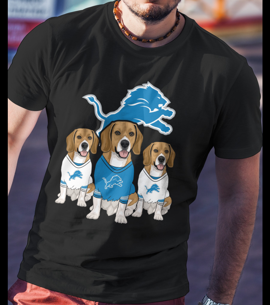 Detroit Lions Beagles T-Shirt
