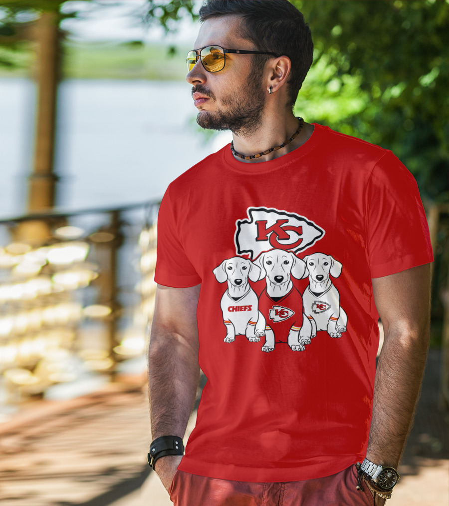 Kansas City Chiefs Dachshund Trio T-Shirt