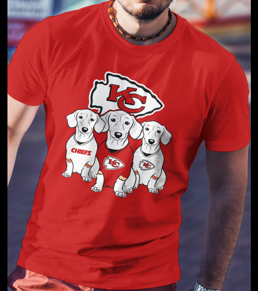 Kansas City Chiefs Dachshund Trio T-Shirt
