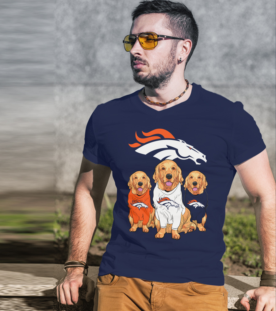 Denver Broncos Golden Retrievers T-Shirt