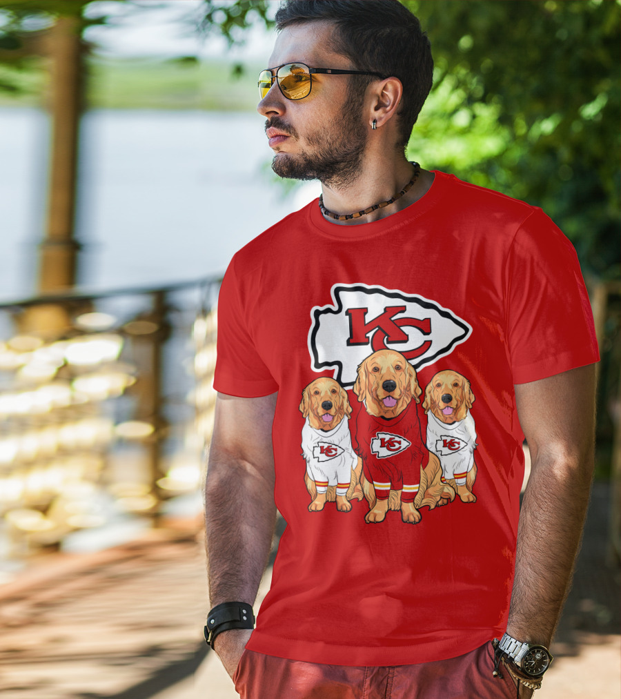 Kansas City Chiefs Golden Retrievers T-Shirt