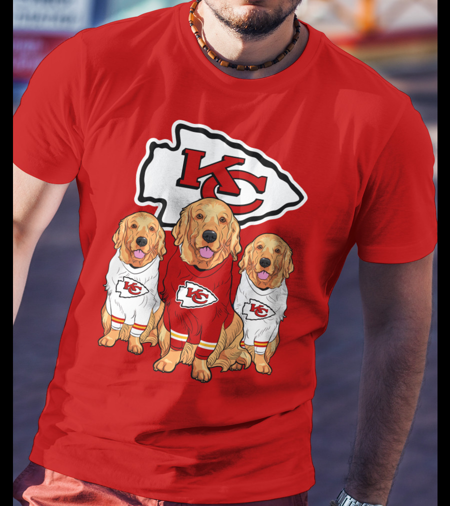 Kansas City Chiefs Golden Retrievers T-Shirt