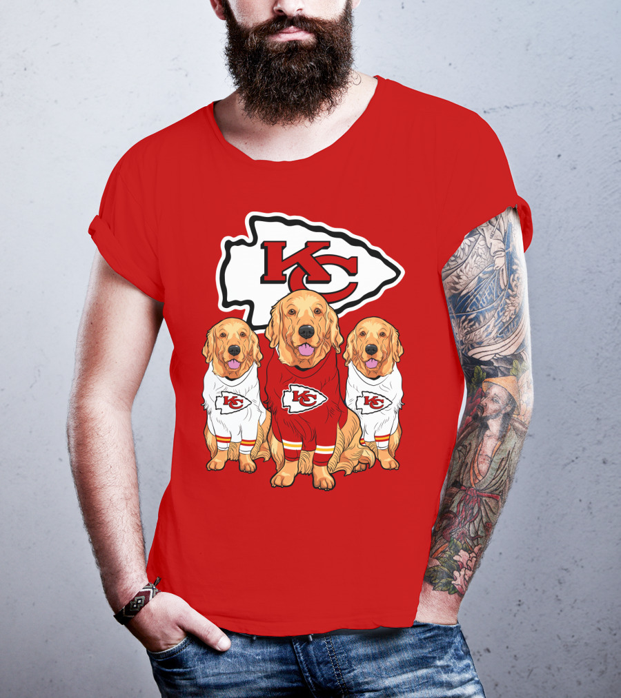 Kansas City Chiefs Golden Retrievers T-Shirt