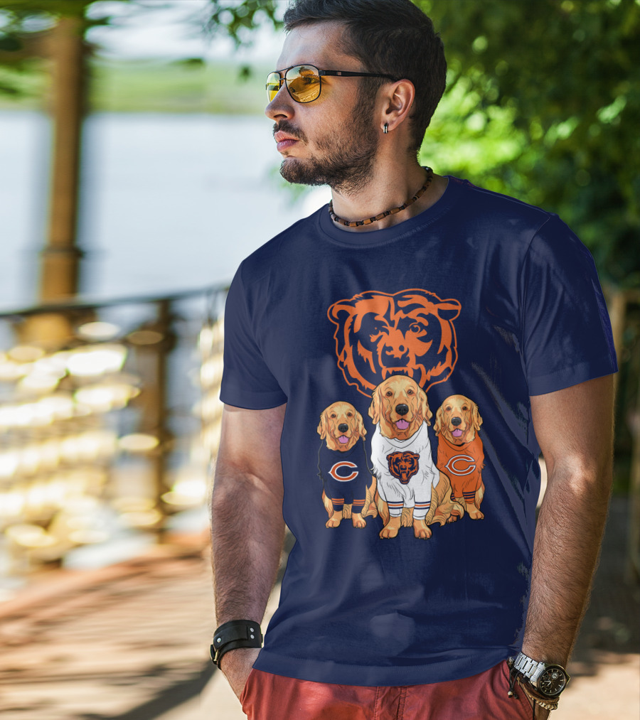 Chicago Bears Golden Retrievers T-Shirt