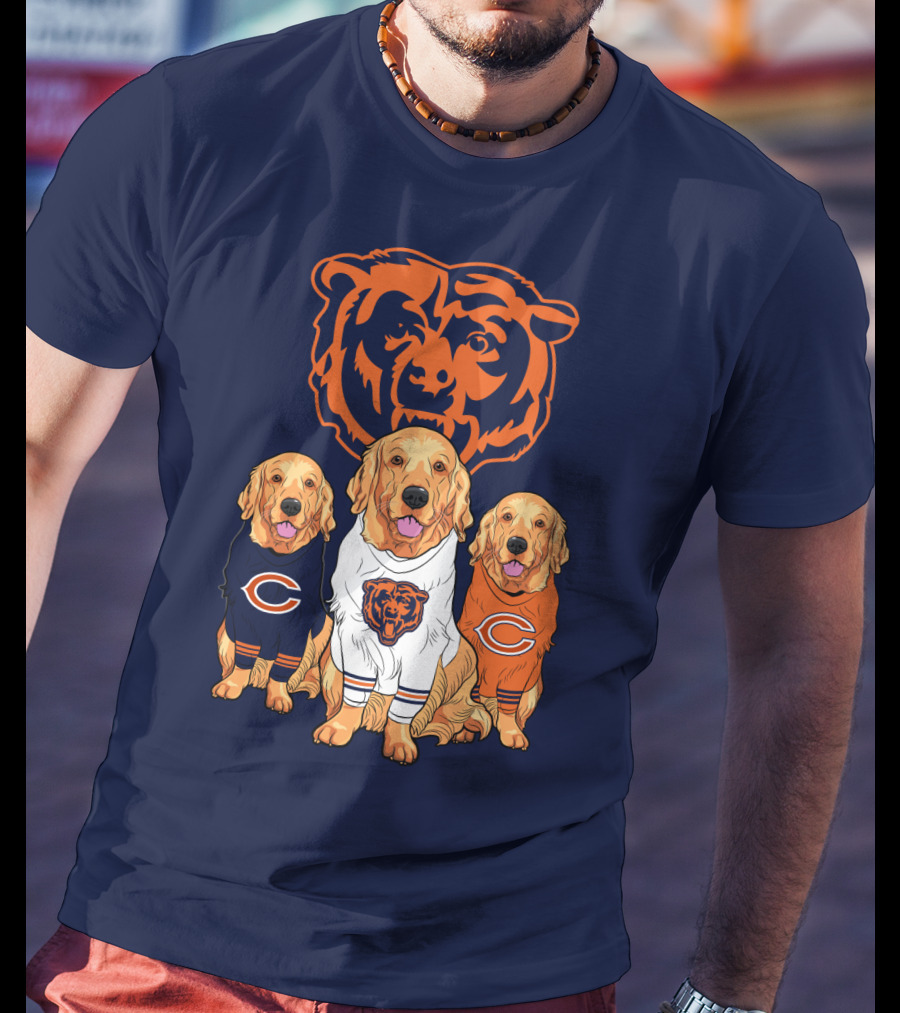 Chicago Bears Golden Retrievers T-Shirt