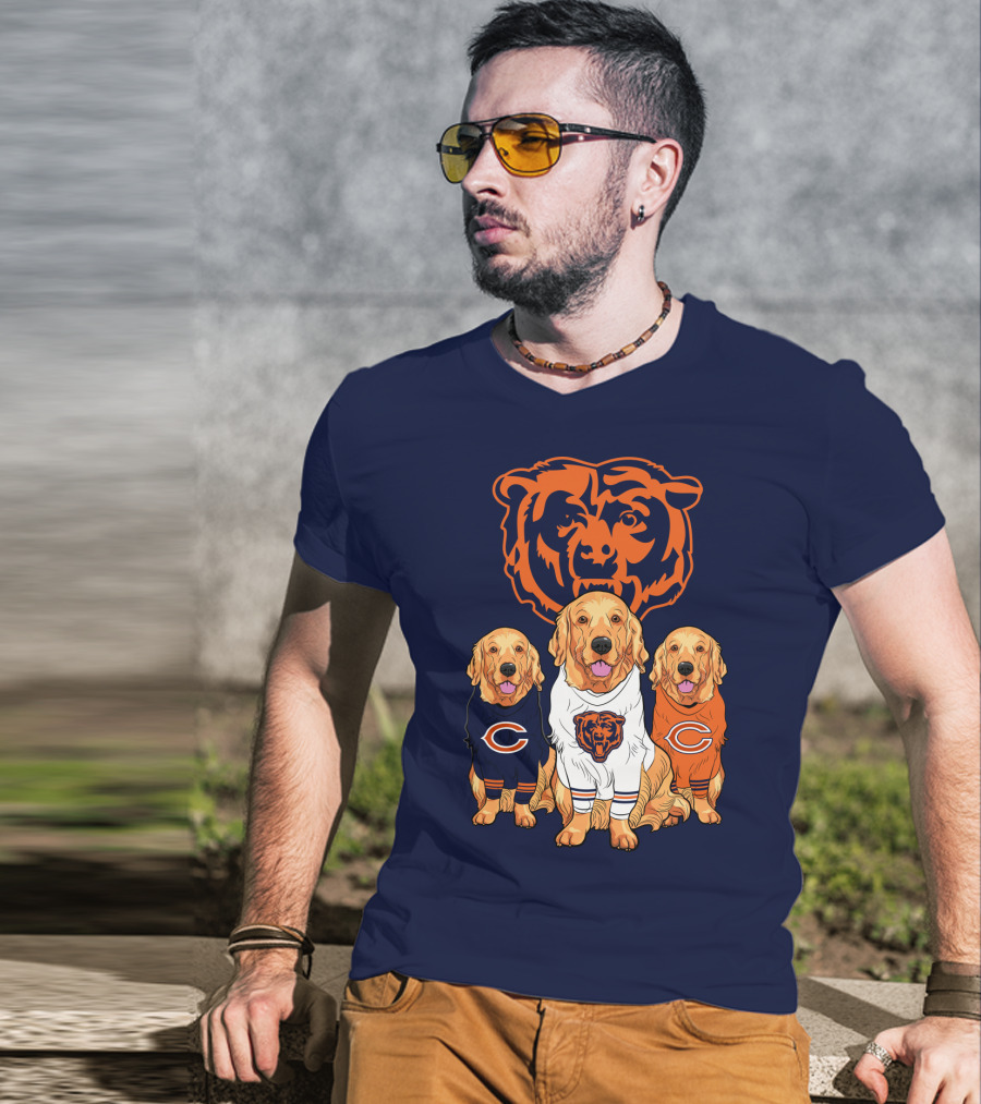 Chicago Bears Golden Retrievers T-Shirt