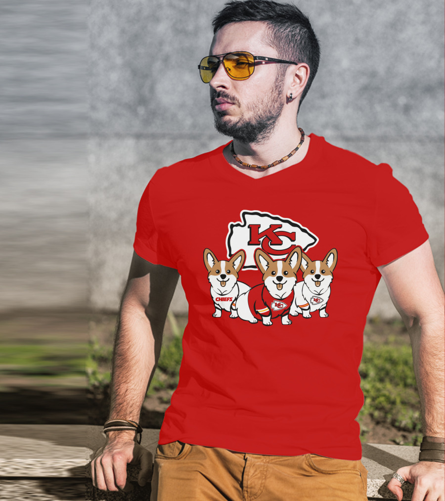 Kansas City Chiefs Corgi T-Shirt