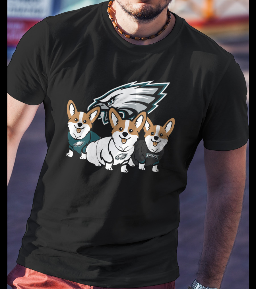 Philadelphia Eagles Corgi Trio T-Shirt