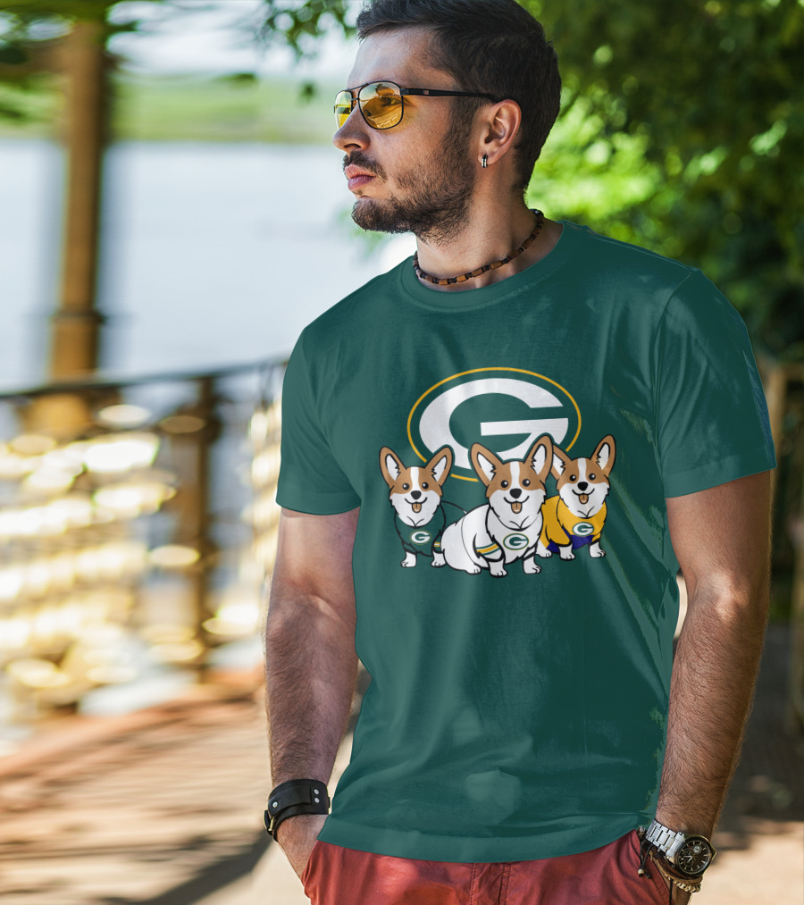 Green Bay Packers Corgi T-Shirt