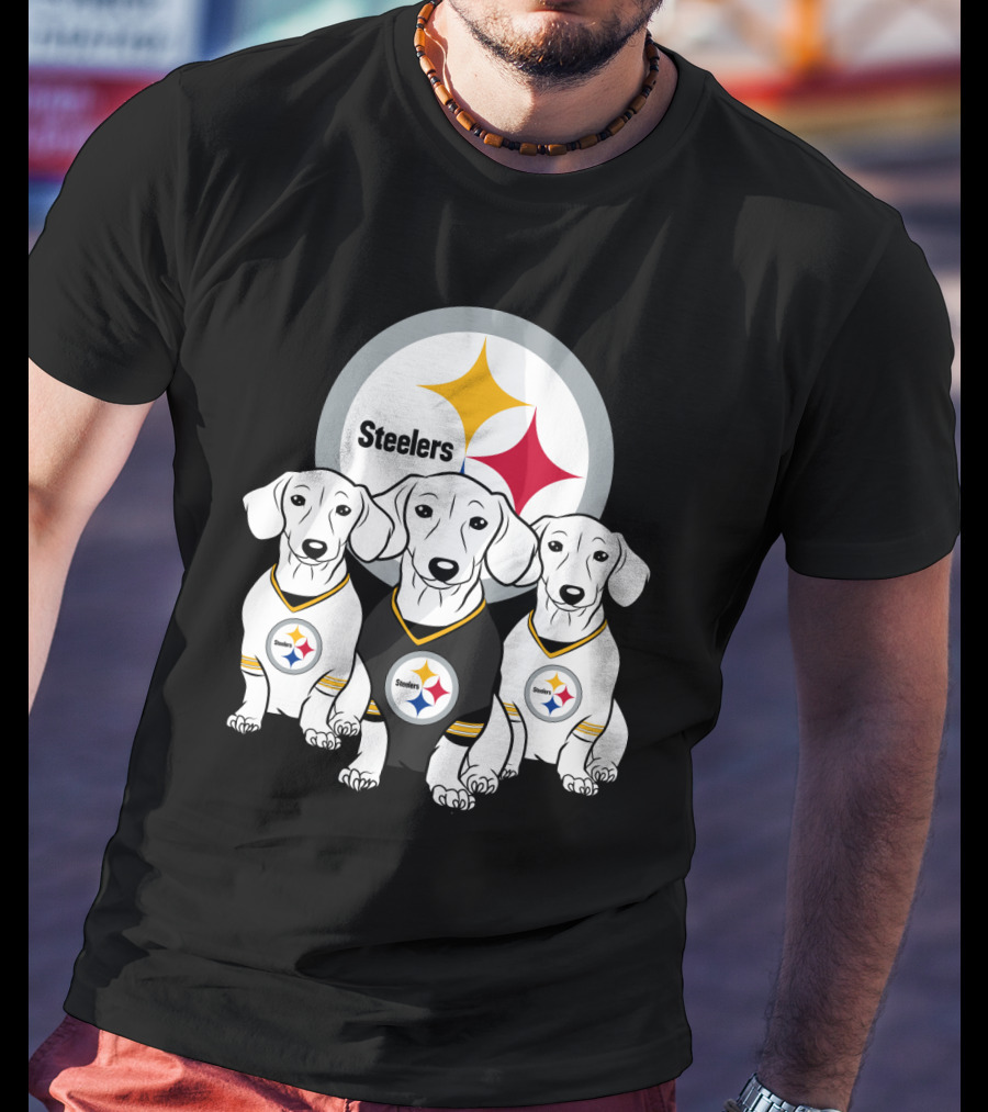 Steelers Dachshund Trio T-Shirt