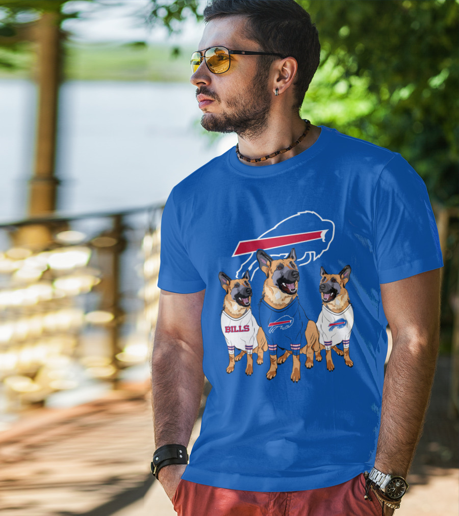 Buffalo Bills German Shepherd Trio T-Shirt