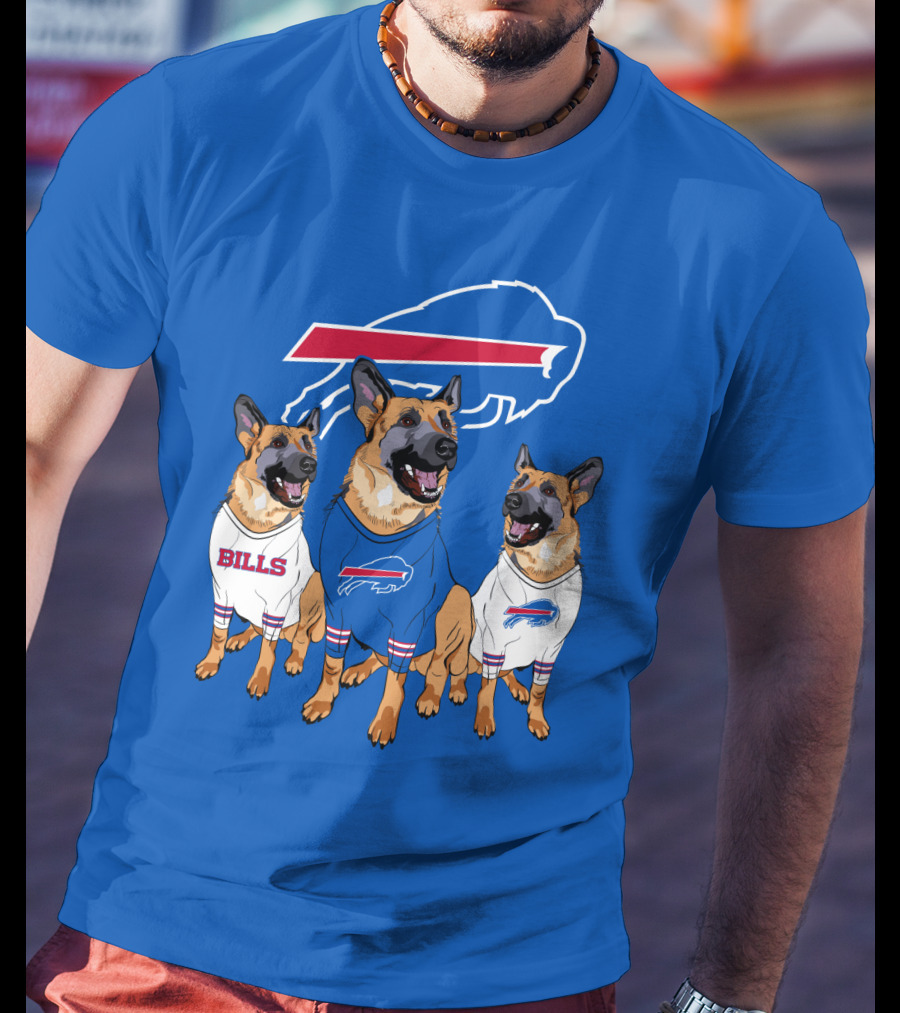 Buffalo Bills German Shepherd Trio T-Shirt