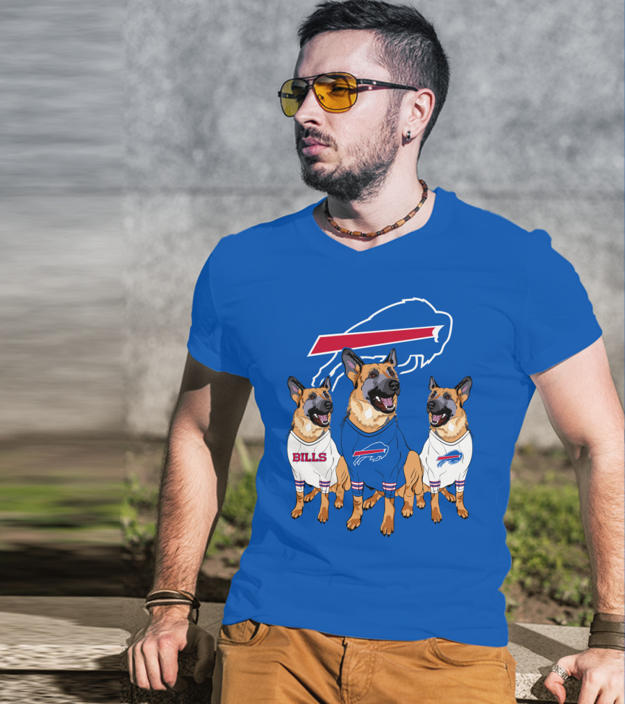 Buffalo Bills German Shepherd Trio T-Shirt