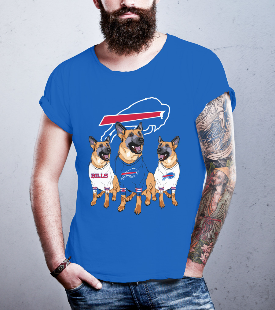 Buffalo Bills German Shepherd Trio T-Shirt