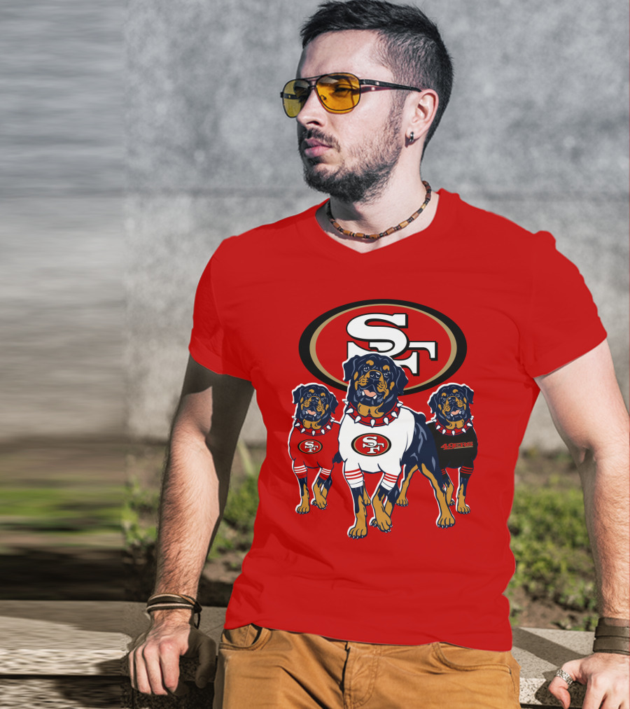San Francisco 49ers Rottweiler Trio T-Shirt