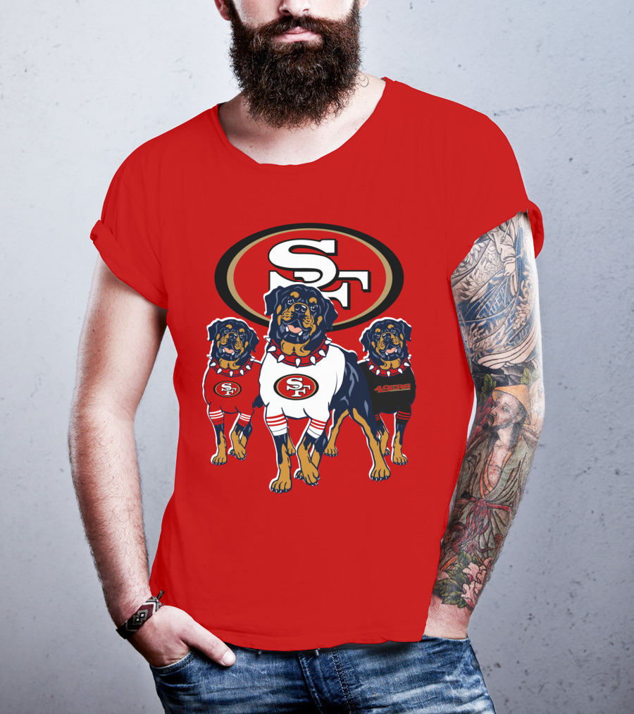 San Francisco 49ers Rottweiler Trio T-Shirt