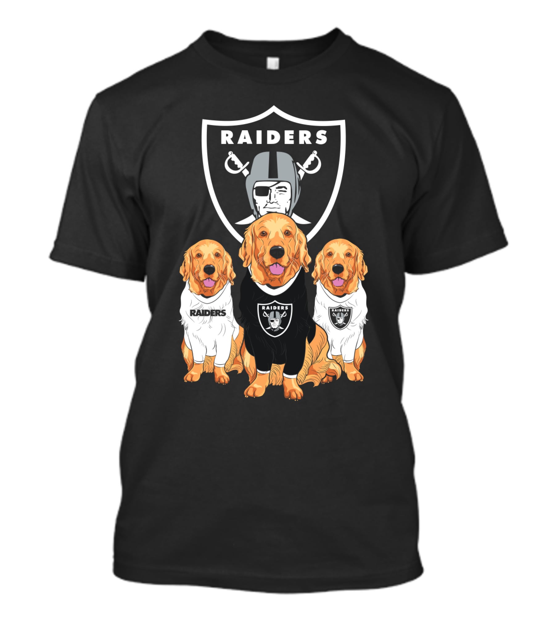 Las Vegas Raiders Golden Retrievers T-Shirt