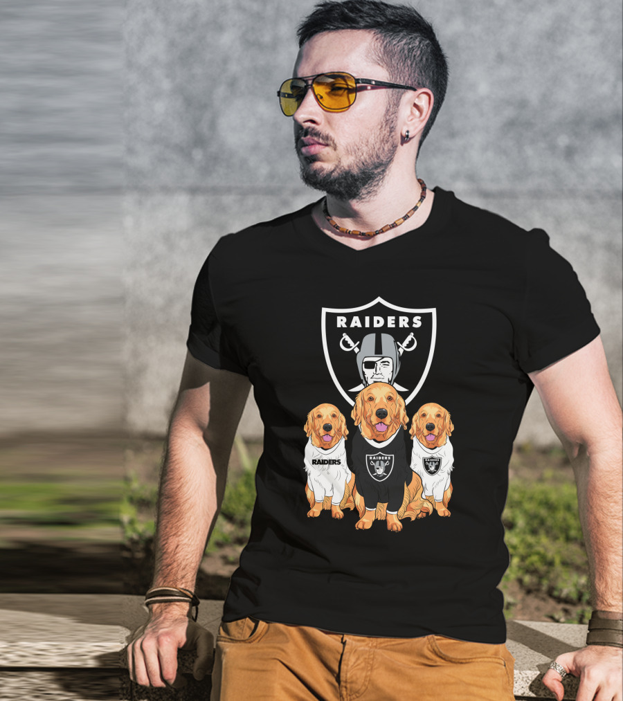 Las Vegas Raiders Golden Retrievers T-Shirt