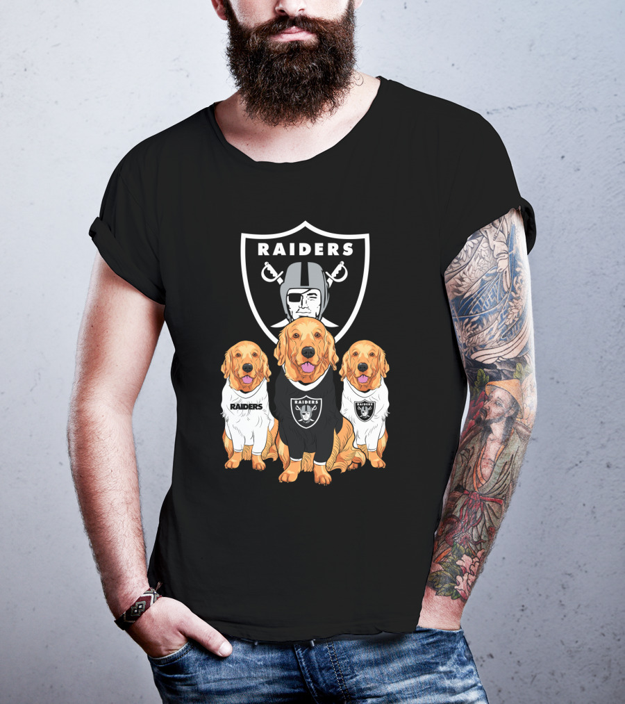 Las Vegas Raiders Golden Retrievers T-Shirt