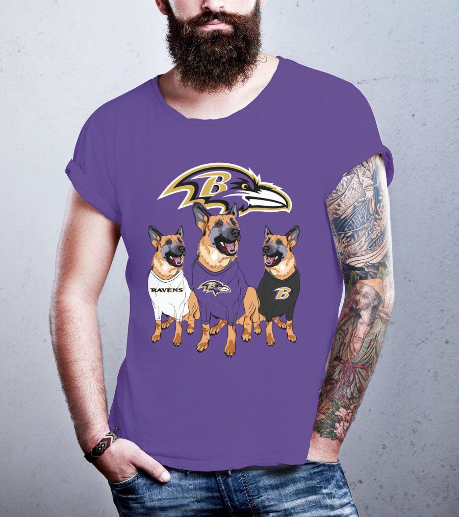 Ravens German Shepherd Trio T-Shirt