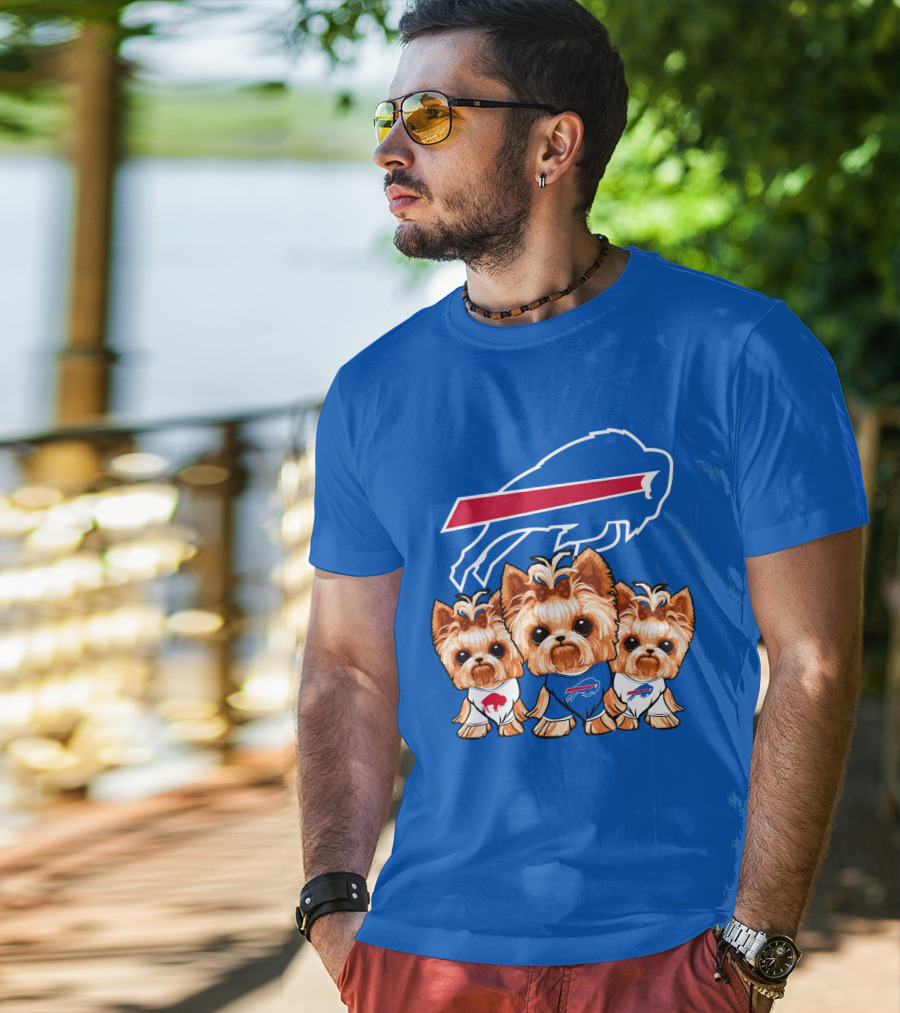 Buffalo Bills Yorkshire Terrier With Team T-Shirt