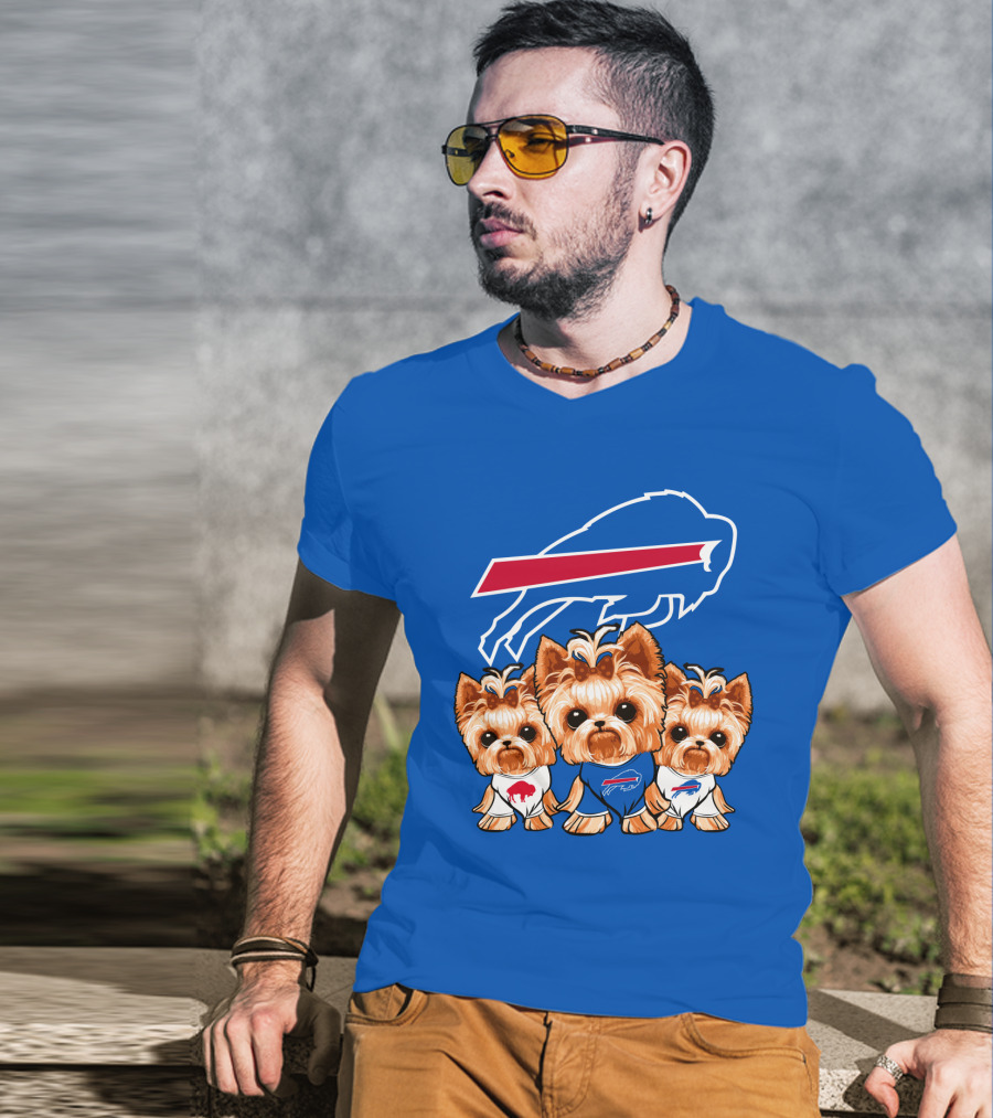 Buffalo Bills Yorkshire Terrier With Team T-Shirt