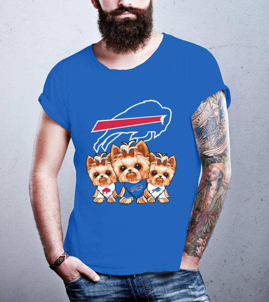 Buffalo Bills Yorkshire Terrier With Team T-Shirt