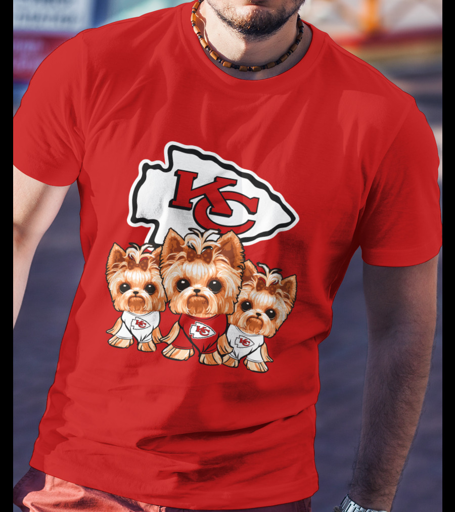 Kansas City Chiefs Yorkshire Terrier T-Shirt