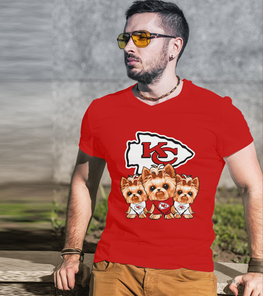 Kansas City Chiefs Yorkshire Terrier T-Shirt