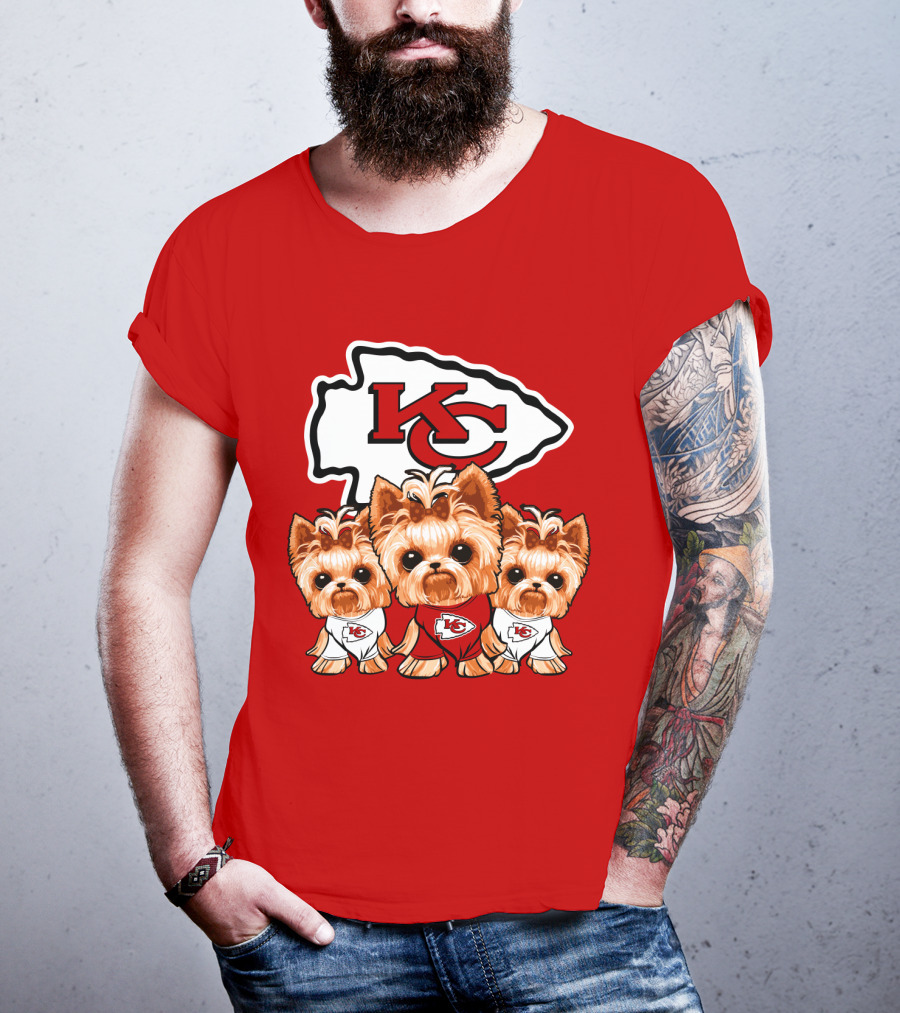 Kansas City Chiefs Yorkshire Terrier T-Shirt