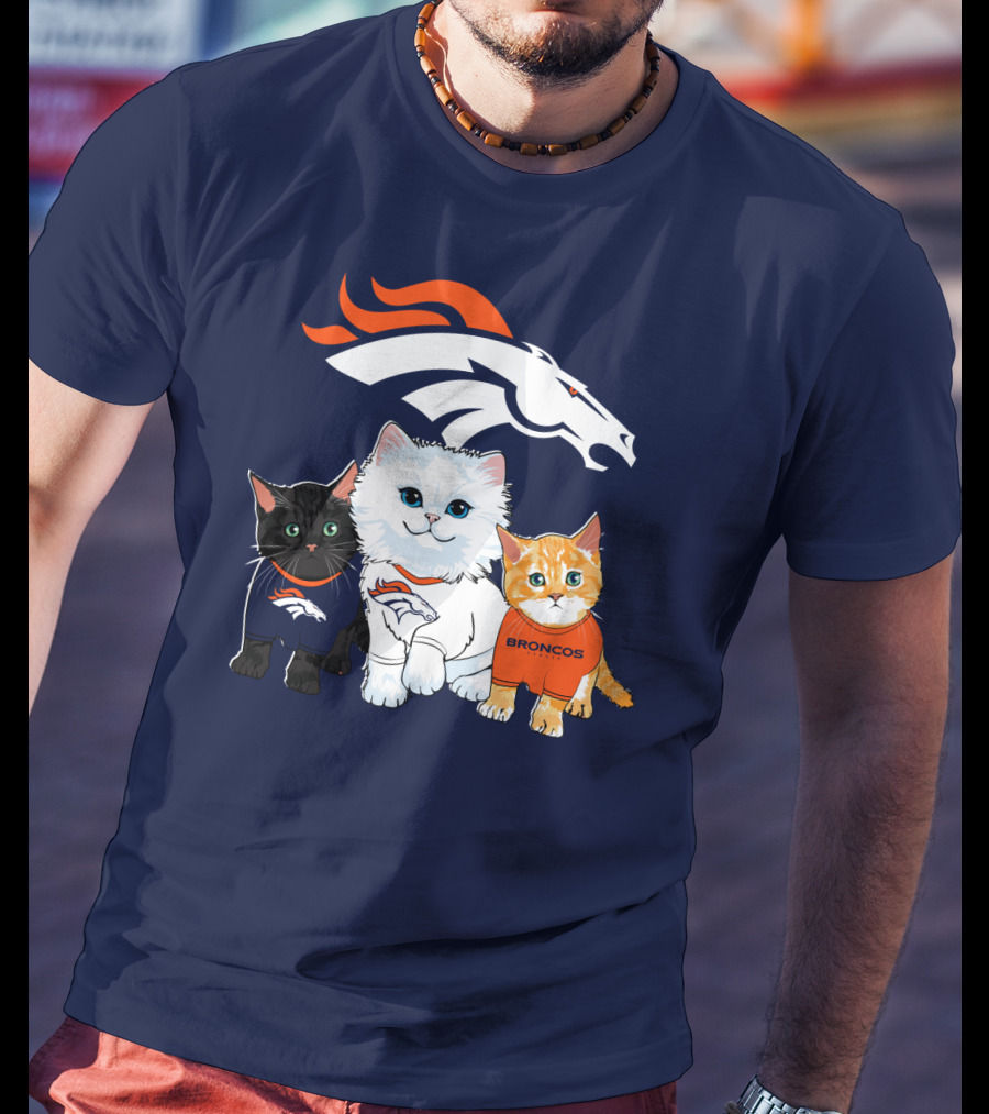 Denver Broncos Cat Trio T-Shirt