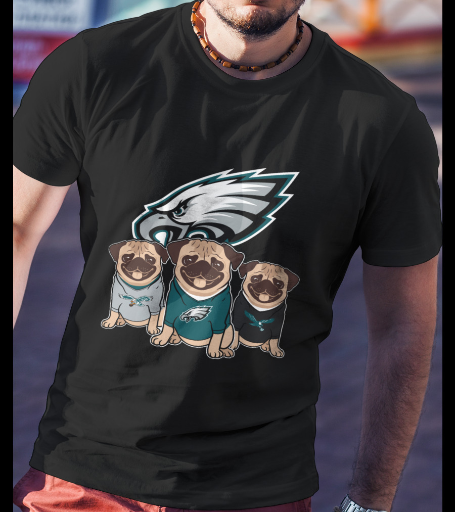 Philadelphia Eagles Pugs T-Shirt