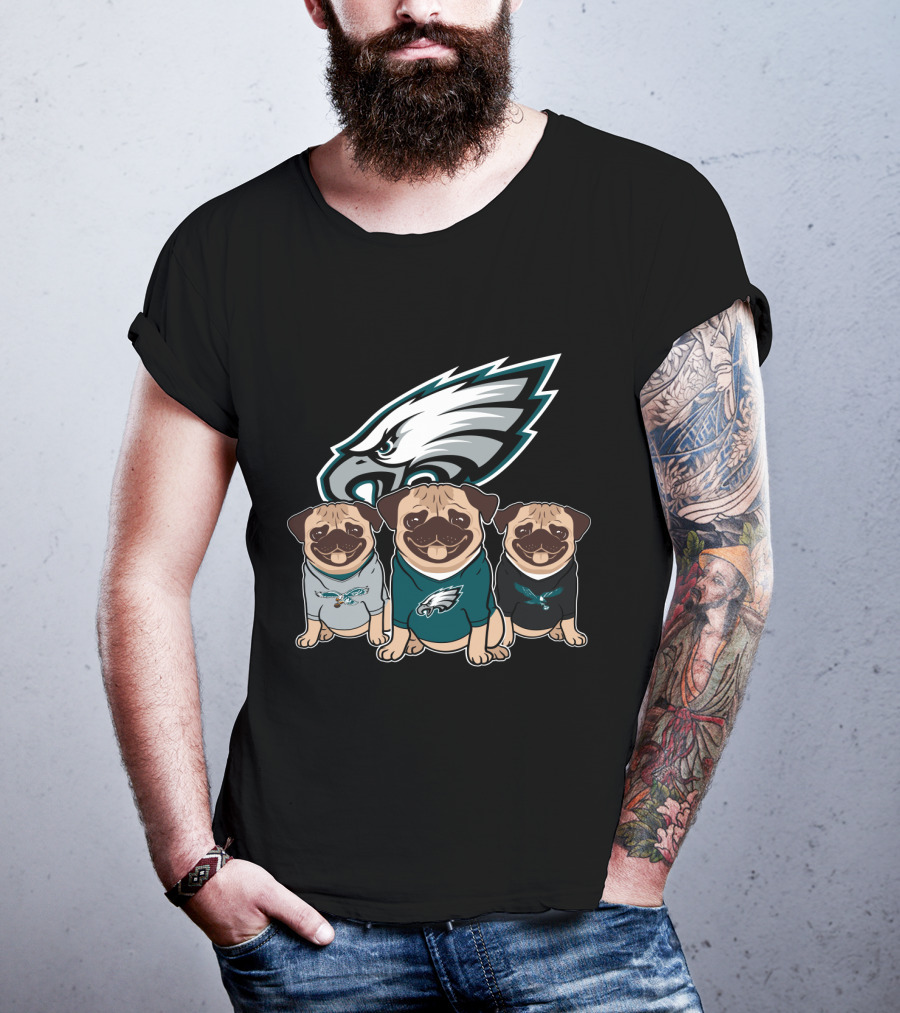 Philadelphia Eagles Pugs T-Shirt
