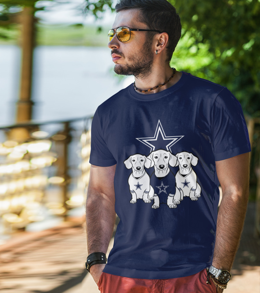 Cowboys Dachshund Trio T-Shirt