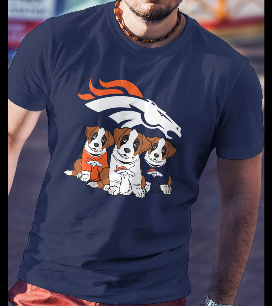 Denver Broncos Saint Bernard T-Shirt