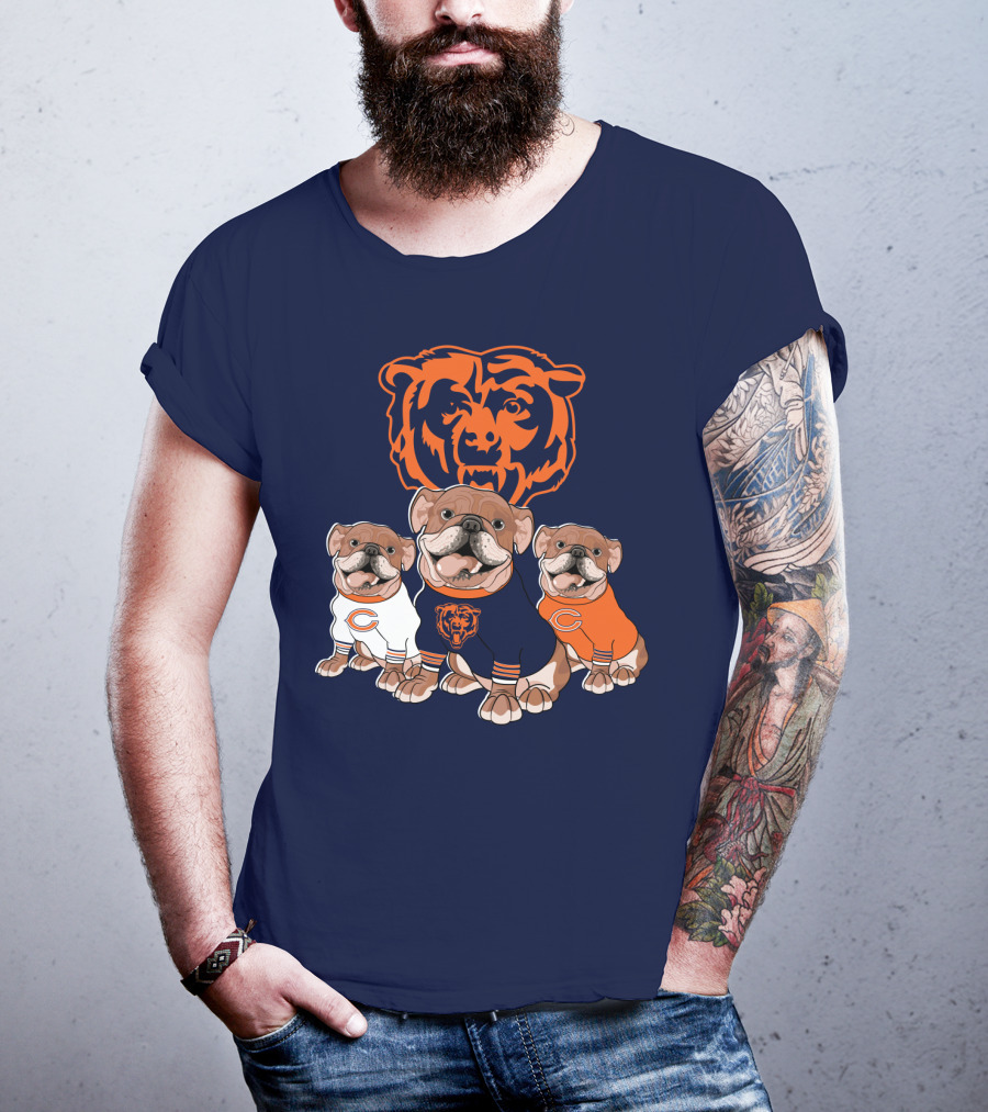 Chicago Bears Bulldog Trio T-Shirt