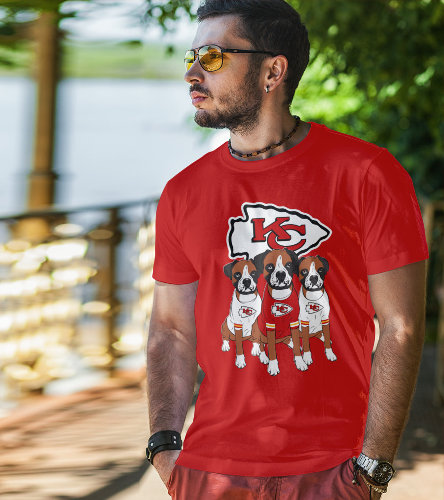 Kc Chiefs Boxer Dogs T-Shirt