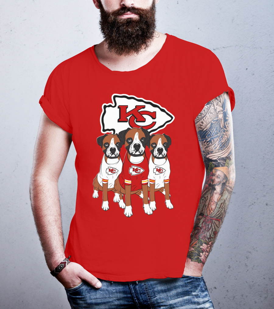 Kc Chiefs Boxer Dogs T-Shirt