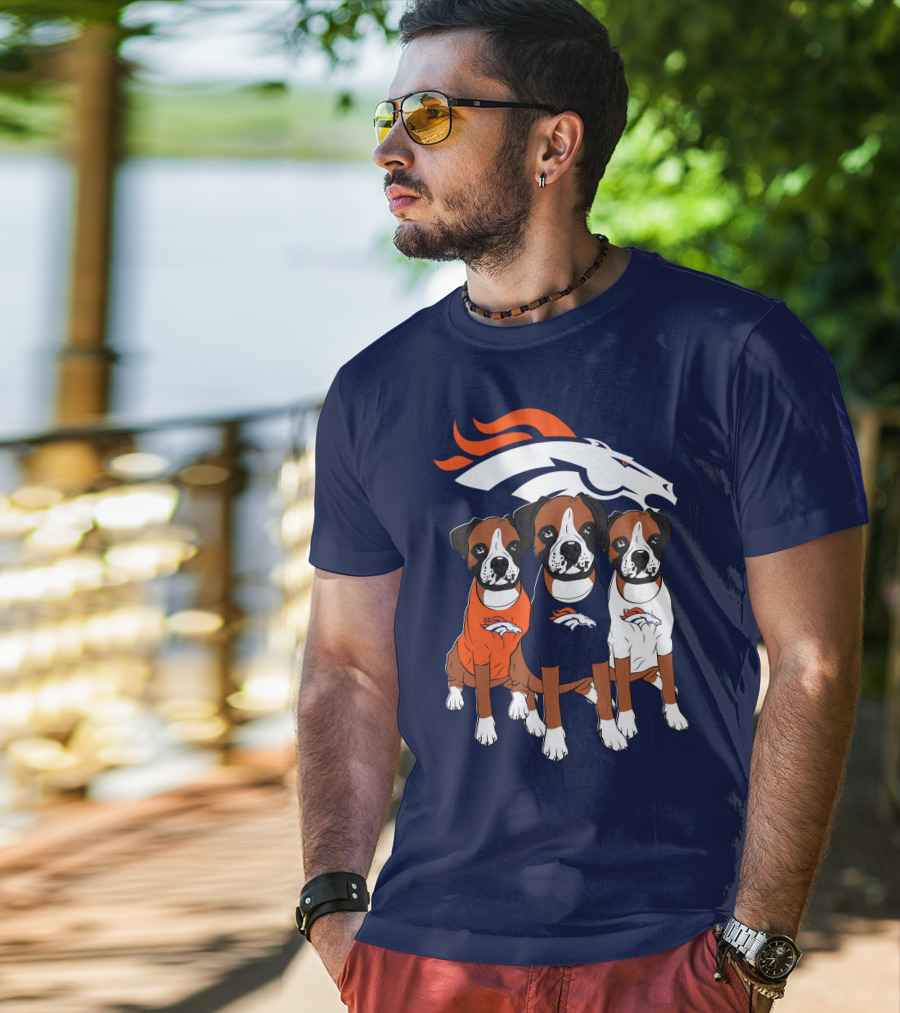 Denver Broncos Boxer Dogs T-Shirt