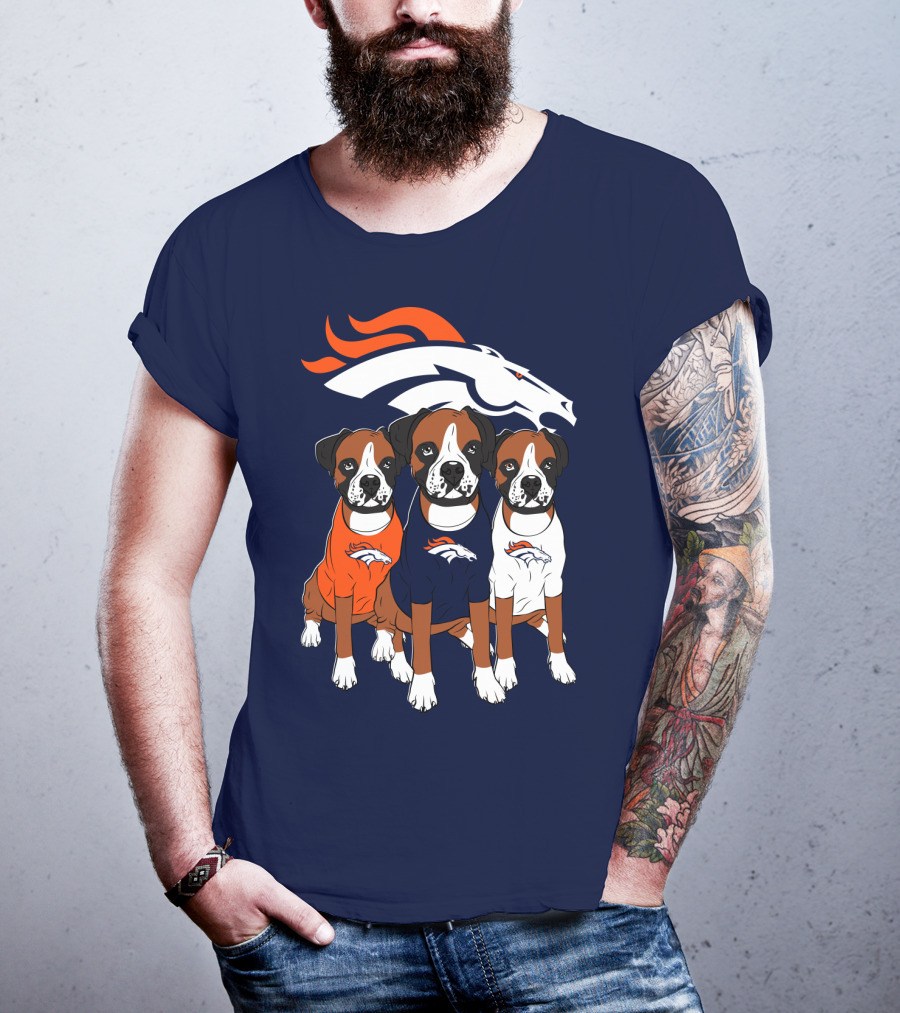 Denver Broncos Boxer Dogs T-Shirt