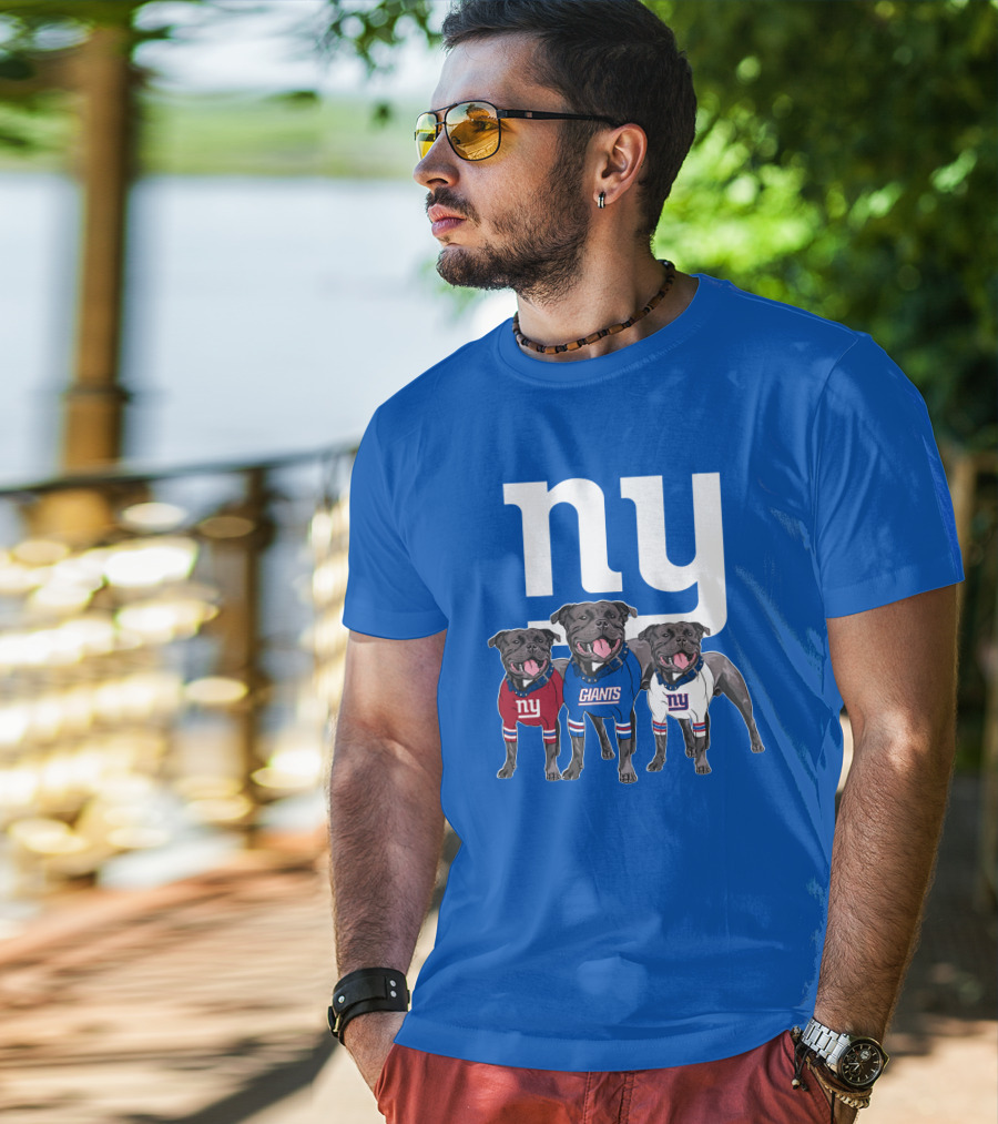 Ny Giants Pug Trio T-Shirt