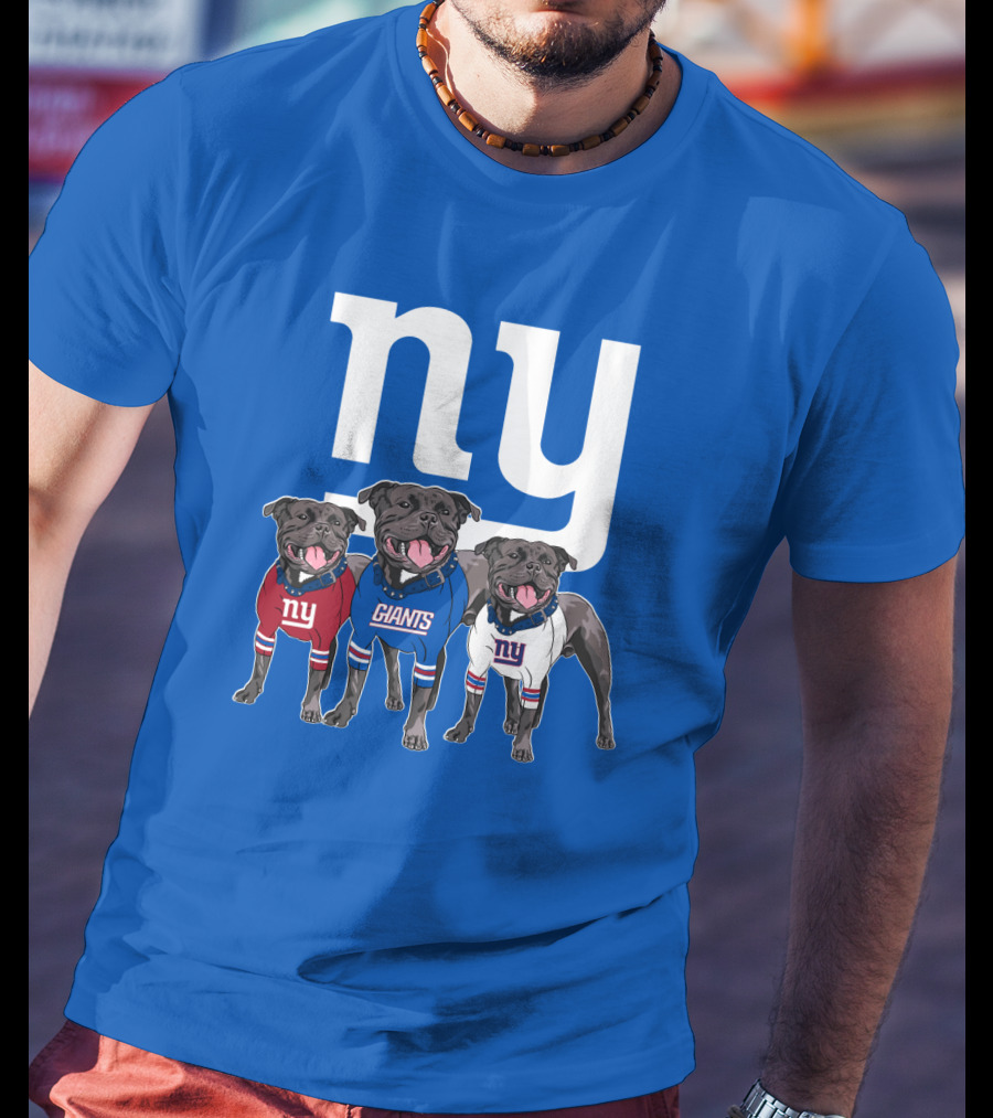 Ny Giants Pug Trio T-Shirt