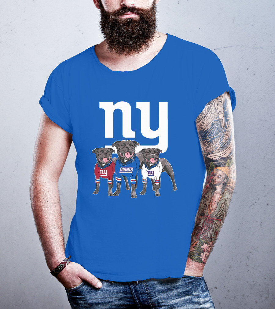 Ny Giants Pug Trio T-Shirt